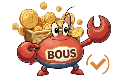 Bonus Crab mit Schatzkiste voller Coins Realz Casino Belohnung