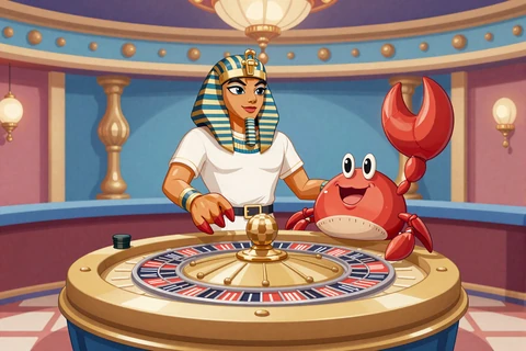 Live-Casino-Studio mit Bonus Crab als Moderator - Realz Casino