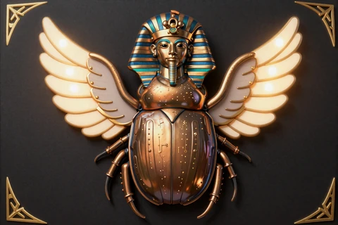 Bronze VIP Stufe Skarab&auml;us mit Pharao Maskottchen Realz Casino